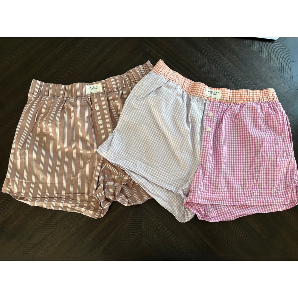 American Eagle Lounge Shorts Womens Medium Set of 2 Comfort Preppy Travel
